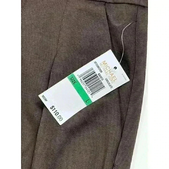 NEW! MICHAEL Michael Kors Women's L Chain-Detail Wide-Leg Pants NWT $110 - Picture 3 of 3